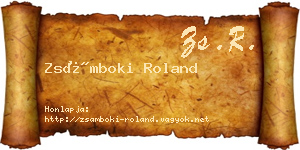 Zsámboki Roland névjegykártya